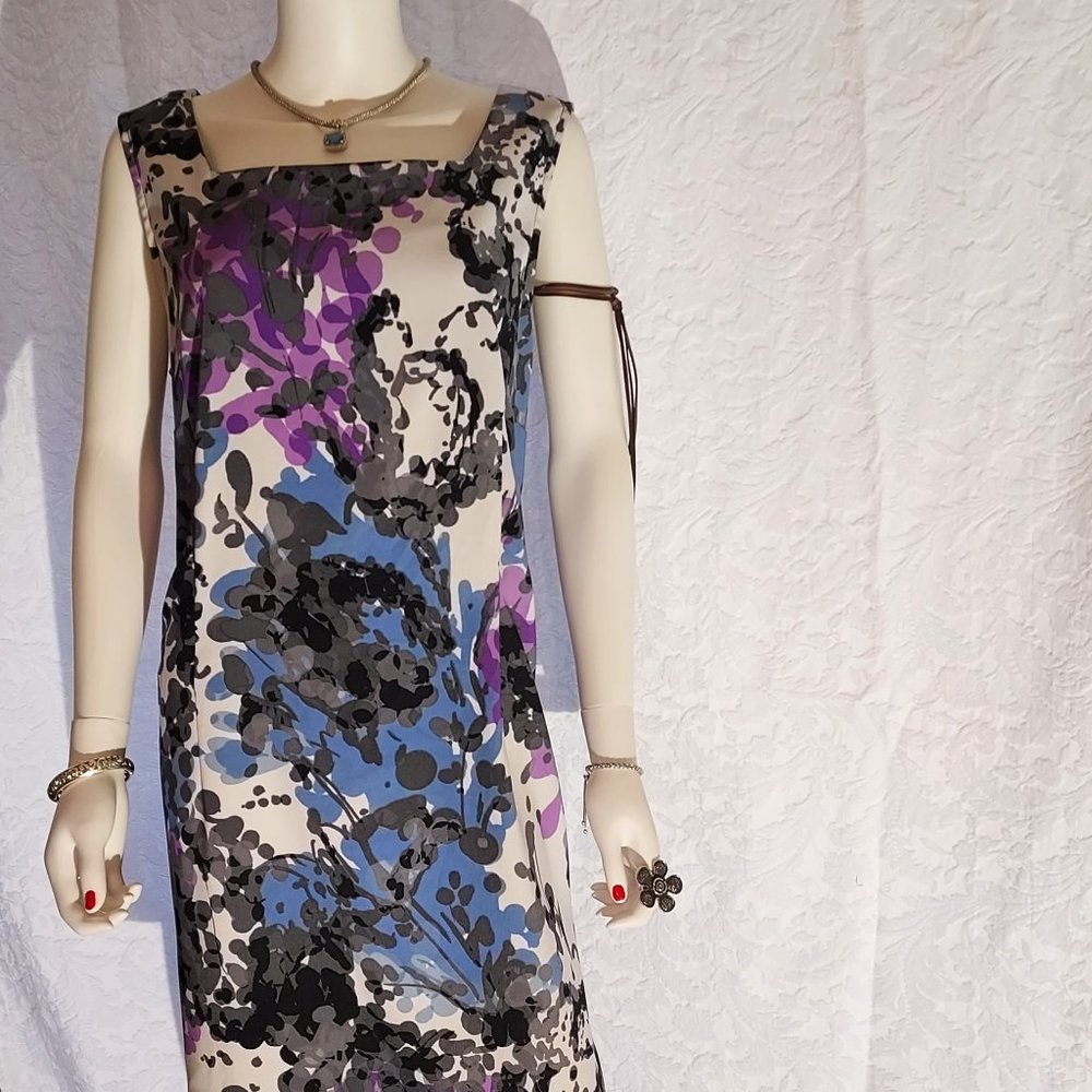 Abstract Floral Sheath Summer Dress by Connected Woman : Size 20W